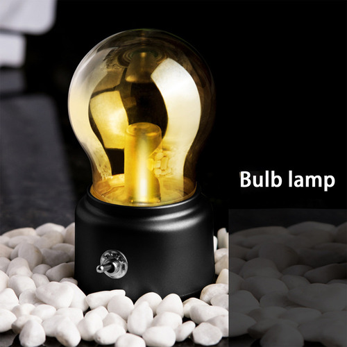 Lámpara De Mesa Retro Con Bombilla Led Y Luces De Noche Con