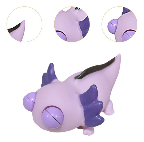 Juguete Para Apretar Con Ojos Que Salamandra Morada