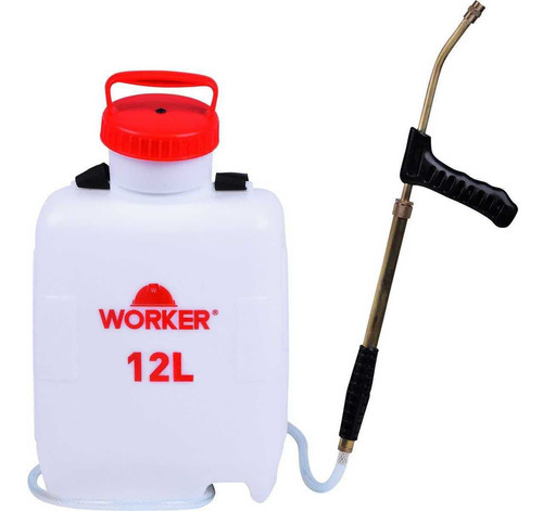 Pulverizador Manual 12 Litros Com Lança De Cobre Worker