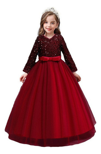 Vestido De Fiesta Infantil Con Estampado De Princesa