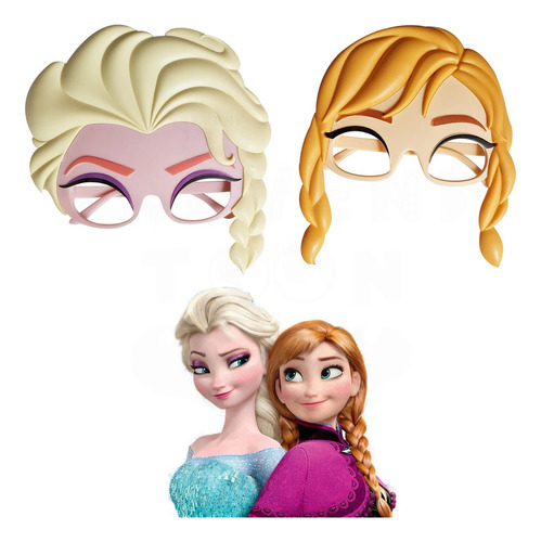 Lentes Antifaz Disfraz Elsa Anna Frozen Princesas Máscara