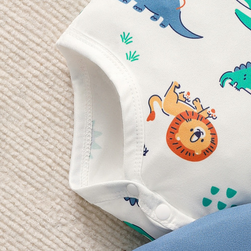 Conjunto Hibobi 3 Piezas De Algodón Para Bebé Niña Blanco 3-6 M