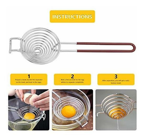 Nilehome Separador De Huevo De Yema De Huevo Blanco Separado