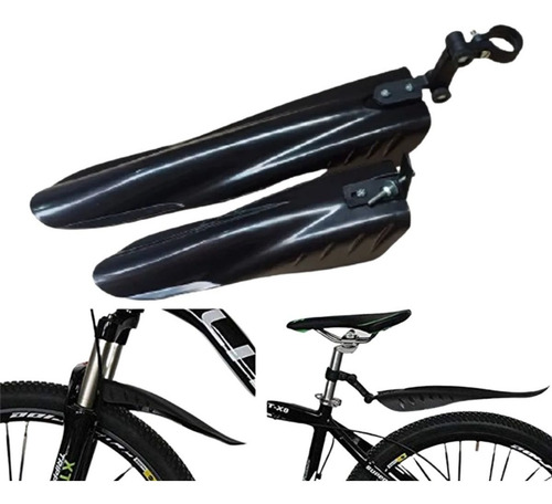 Imagem 6 de 10 de Par Paralamas Bike Bicicleta Aro 26 - 29 Dianteiro Traseiro