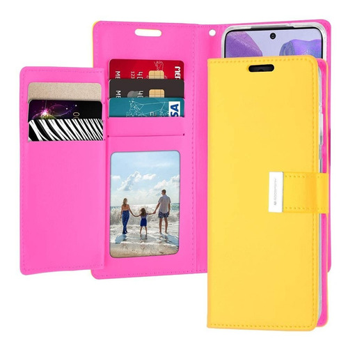 Funda Para Samsung Galaxy Note 20, Amarillo/billetera/cuero