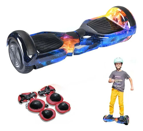 Skate Elétrico Smart Balance Hoverboard Rosa 6.5 Polegadas Bluetooth Cor Céu estrelado tricolor