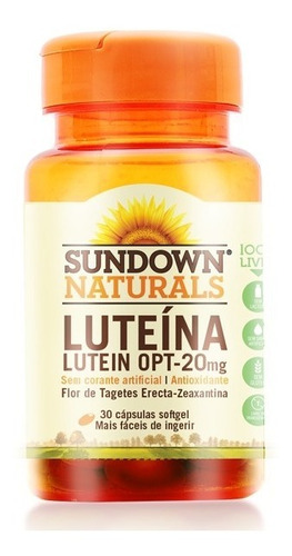 Luteína Opt 20mg Importada Sundown Naturals Lutein 30 Caps