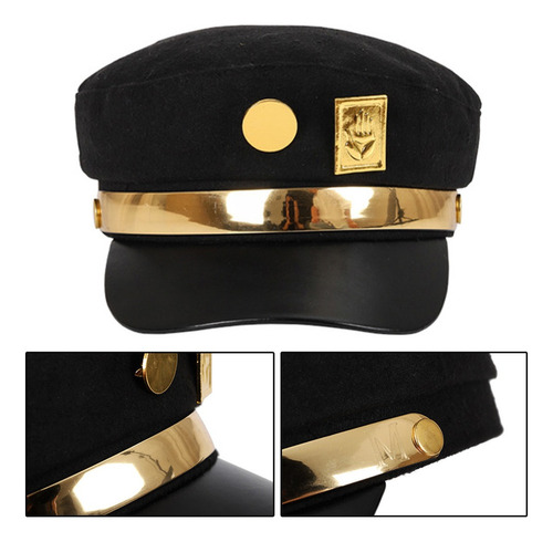 Gorro Jojo Bizarre Adventure Kujo Jotaro Con Insignia Metáli