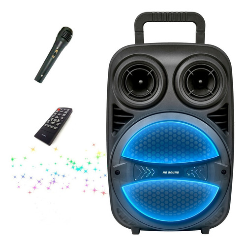 Parlante Bluetooth Portátil Radio Usb Mp3  Led 1500 Watts +