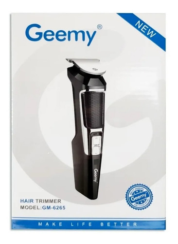 Imagen 8 de 8 de Maquina Corta Pelo Recargable + Accesorios Geemy Gm-6265