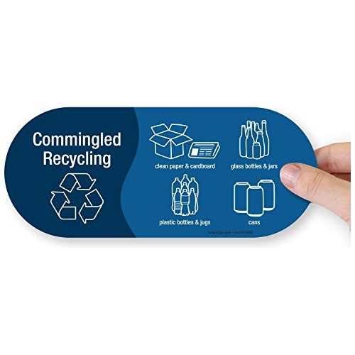 (paquete De 4) Etiquetas De Pegatina  Reciclaje Combina...
