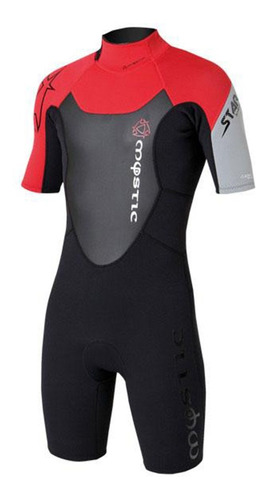 Traje Neoprene Mystic Star Corto 3/2 Rojo Shorty Surf Body