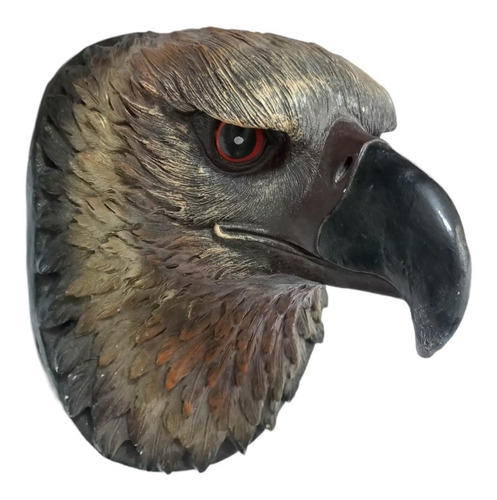 Cabeza Águila Figura Realista Decoración Minimalista 33 Cm 