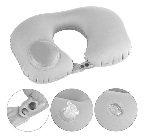 Funda De Almohada Con Botón Autoinflable En Forma De W, Almo