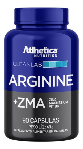 Arginine com ZMA 90 Cápsulas Atlhetica Nutrition Sem sabor