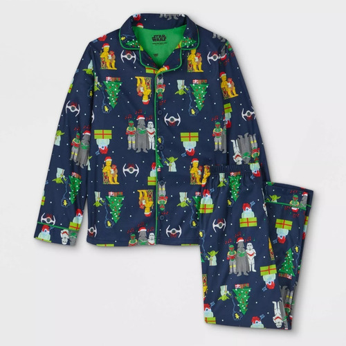 Star Wars Navidad Darth Vader R2d2 Pijama 2 Piezas Talla Med