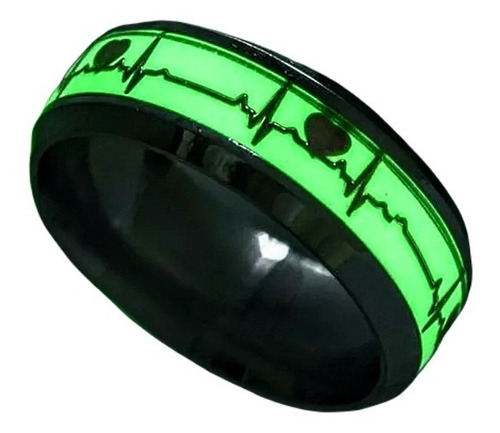 Anillo Acero Inoxidable Luminoso Con Corazones