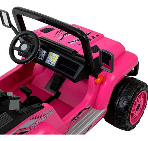 Carro Elétrico Infantil Jipe Ranger Rosa Peg Perego 12v
