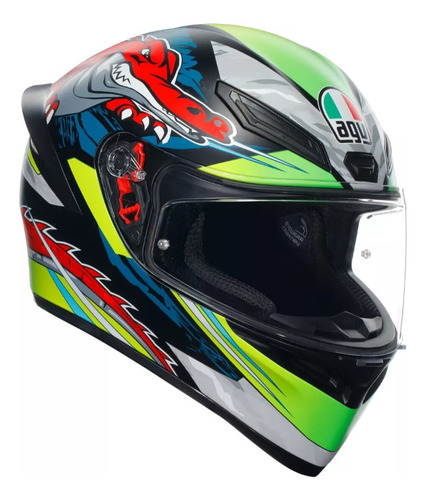 Casco Cerrado Agv K-1 E2205 Multi L Dundee Lima/roj/mate