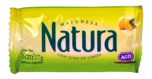 Mayonesa Natura Individual X50 Sobrecitos De 7gs Sal X50