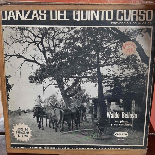 Vinilo Waldo Belloso Piano Conjunto Danzas Quinto Curso F3