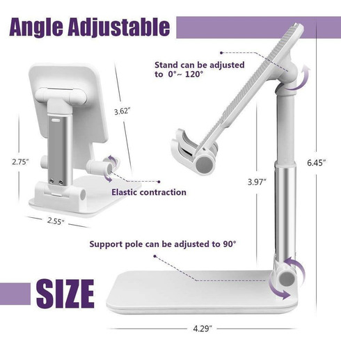 Suporte Para Telefone Móvel Suporte Para iPhone iPad Branco
