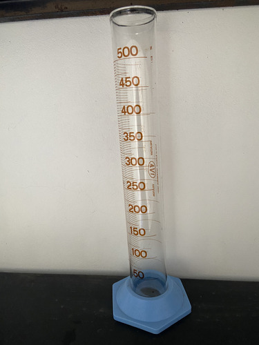 Probeta Vidrio Borosilicato Graduada 500ml Sin Base Plástica