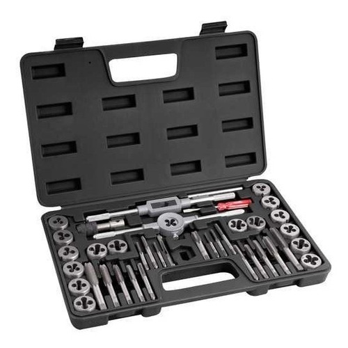 Imagem 1 de 3 de Jogo De Tarracha Macho/femea C/ 40 Pecas - Profissional