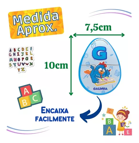 Kit Alfabeto Educativo A Ao Z Galinha Pintadinha - Madeira