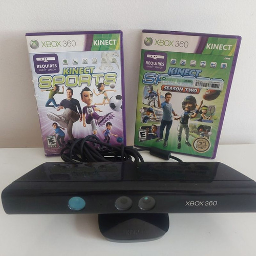 Kinect Xbox 360 + 2 Jogos Originais Com Garantia