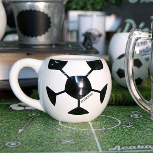 Acabajo Deco Taza De Cerámica Fútbol Con Forma De Pelota