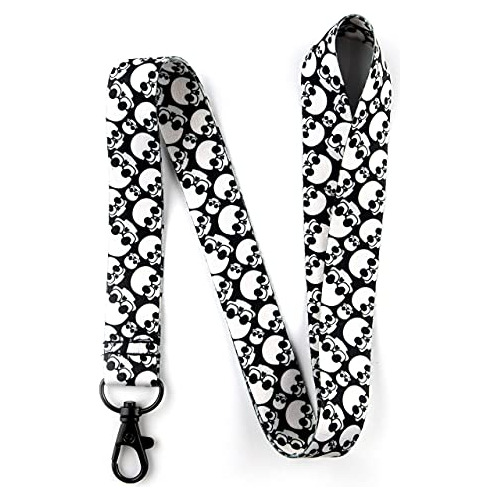 Llavero De Calavera Calavera Gafas Llaves Id, Fob Negro...