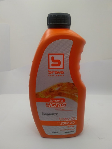 Aceite Mineral 20w50 Marca Brava Ignis