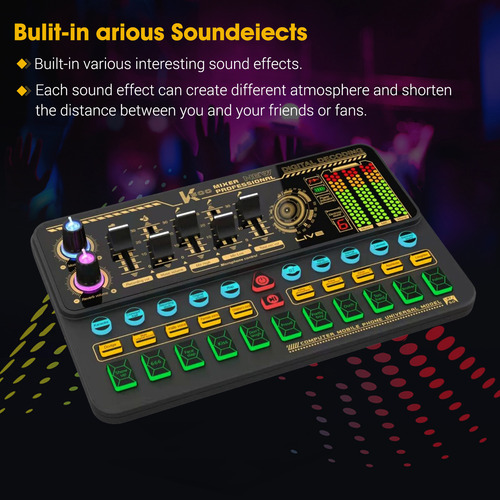 Tarjeta De Sonido Para Computadora De Audio Recargable, Mezc