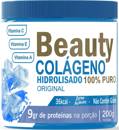 Beauty Drink Colágeno Hidrolisado Com Vitaminas 200g Sabor Original