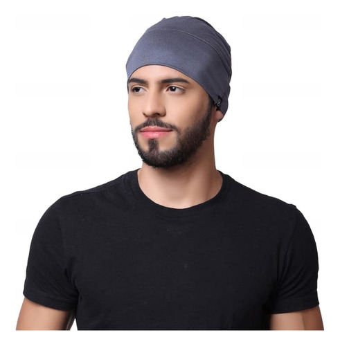 Chemo Hats - Gorro De Dormir Para Hombre Y Mujer, Tela Grey Talla Única