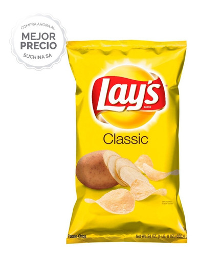 Papas Lays Clasicas Grande 400gr X2u- Suchina S.a