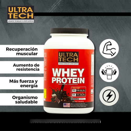 Whey Protein Ultra Tech Promo 2 Potes + Shaker De Sabor Combinados a elección