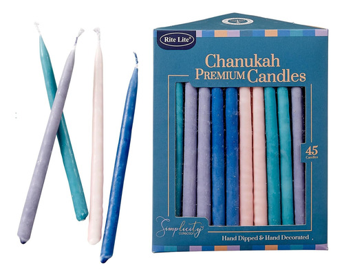 Rite Lite - Velas De Hanukkah Pastel Sin Goteo | Colores Sim