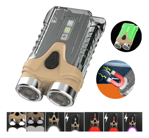 Linterna Tipo Llavero Edc, Mini Lámpara Led, Linterna Con Ca