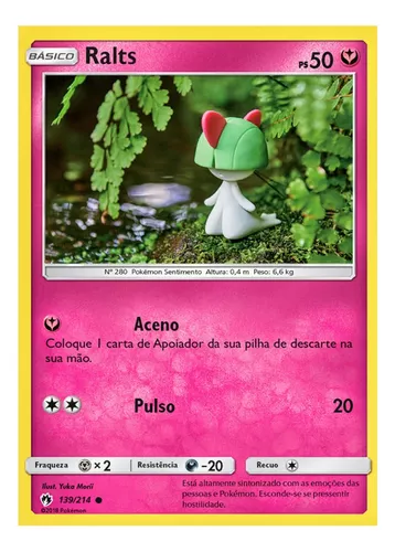 Kit Carta Pokémon Gardevoir Kirlia Ralts Tempestade Prateada