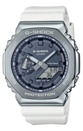 Reloj Casio G-shock Original Para Hombre Blanco Gm-2100ws Ts