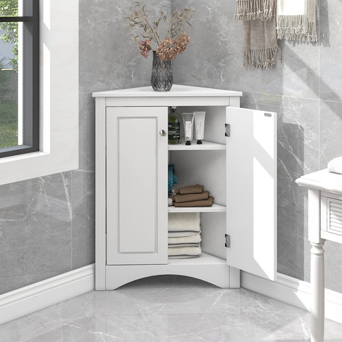 Merax Mueble De Baño Independiente Con Estantes Y Puertas .