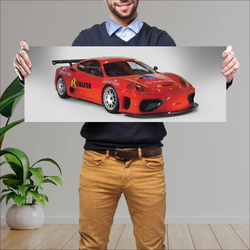 Cuadro 30x80cm Auto 2000 Ferrari 360 N Gt Auto 318