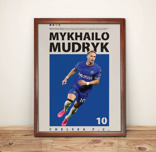 Cuadro Decorativo Poster Mykhailo Mudryk Chelsea Ucrania
