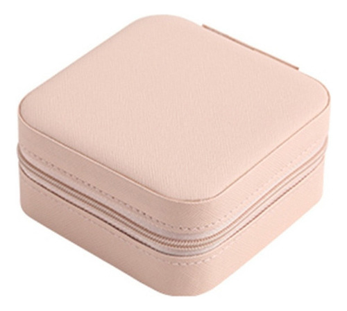 Caja De Joyería Organizador De Joyas De Cuero Portátil Rosa