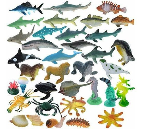 Giftexpress 36 Pcs Mini Surtido Ocean Animals Sea 13m56