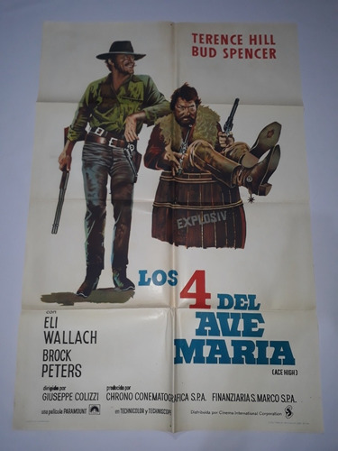 Los 4 Del Ave María Afiche Terence Hill Bud Spencer K22