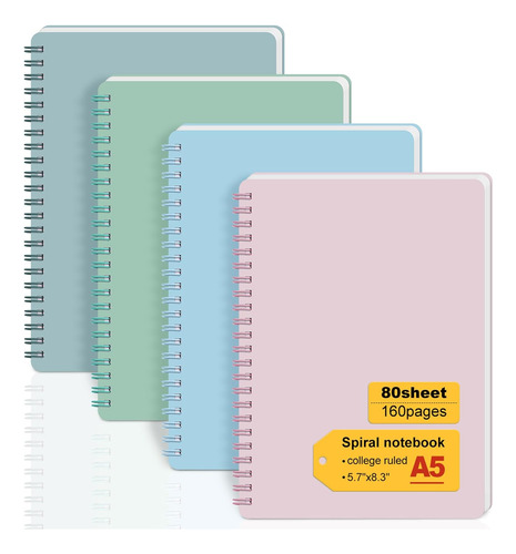 Cuaderno Espiral, 5.7  X 8.3  Cuaderno Rayado Universit...