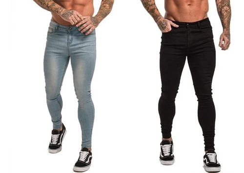 Imagen 2 de 8 de Jean Chupin Hombre Combo Pack X2 Elastizado Maxima Calidad!